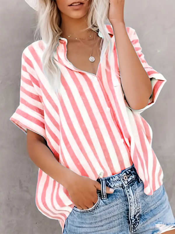 Blue Stripe Summer Shirt Shirts | Chuzko.com