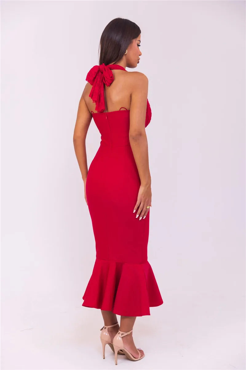 Halter Elegance Mermaid Evening Dress Event Dresses | Chuzko.com