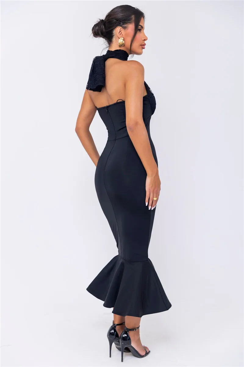 Halter Elegance Mermaid Evening Dress Event Dresses | Chuzko.com