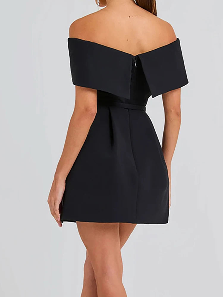 Elegant Off-Shoulder Party Mini Dress for Weddings Mini Dresses | Chuzko.com