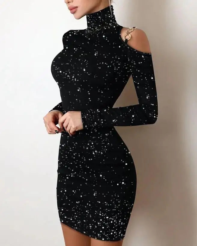 Glam Mesh Rhinestone Party Dress – Evening Look Evening Dresses | Chuzko.com