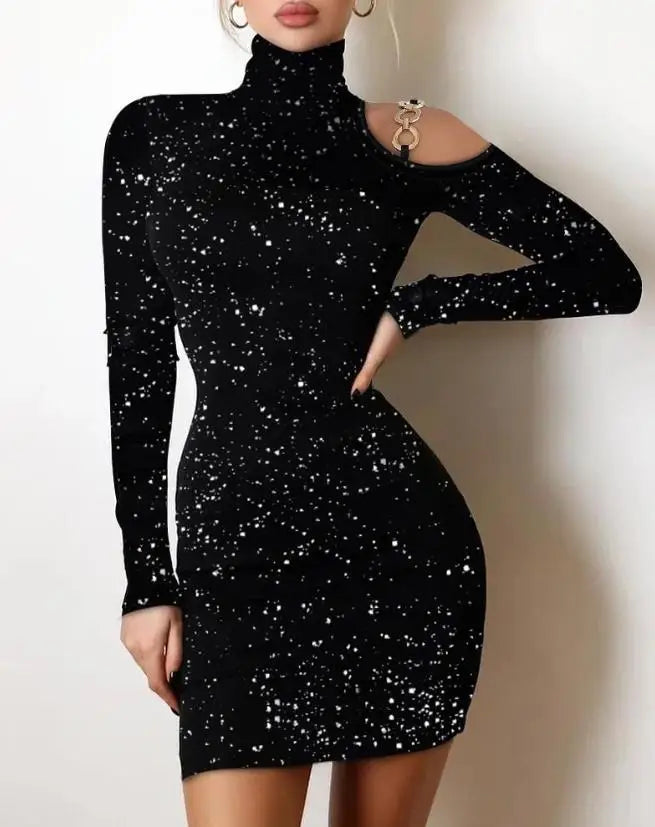 Glam Mesh Rhinestone Party Dress – Evening Look Evening Dresses | Chuzko.com