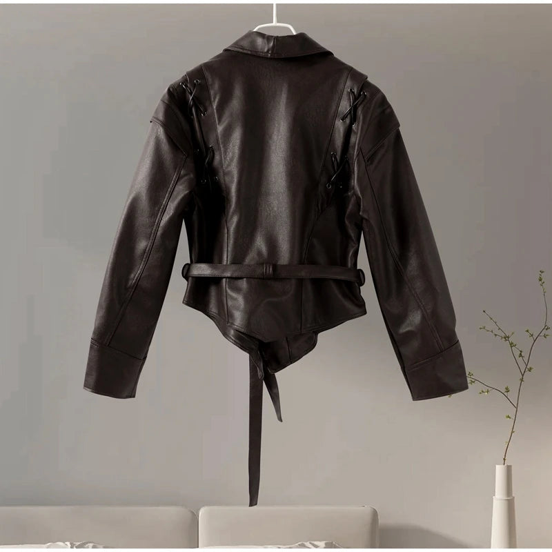 Faux Leather Jacket with Teddy Fur Lined Faux Leather Jackets | Chuzko.com