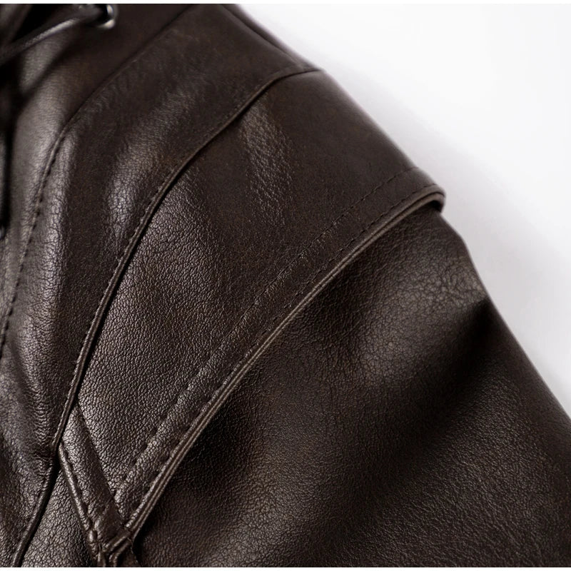 Faux Leather Jacket with Teddy Fur Lined Faux Leather Jackets | Chuzko.com