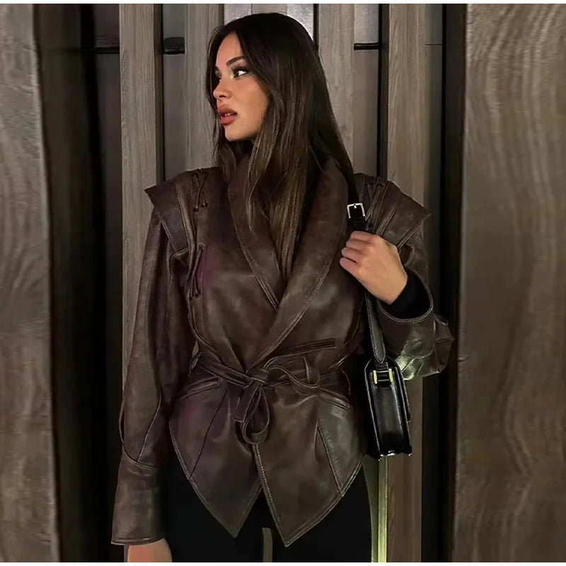 Faux Leather Jacket with Teddy Fur Lined Faux Leather Jackets | Chuzko.com