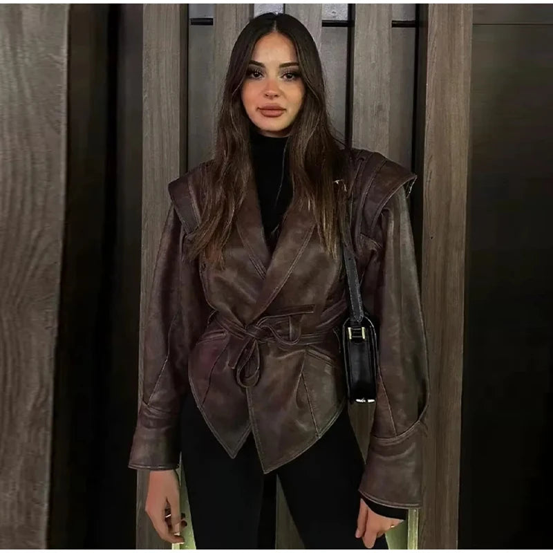 Faux Leather Jacket with Teddy Fur Lined Faux Leather Jackets | Chuzko.com