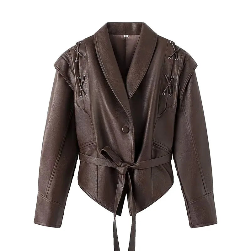 Faux Leather Jacket with Teddy Fur Lined Faux Leather Jackets | Chuzko.com