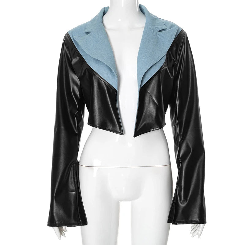 Faux Leather Jacket with Teddy Fur Lined Faux Leather Jackets | Chuzko.com