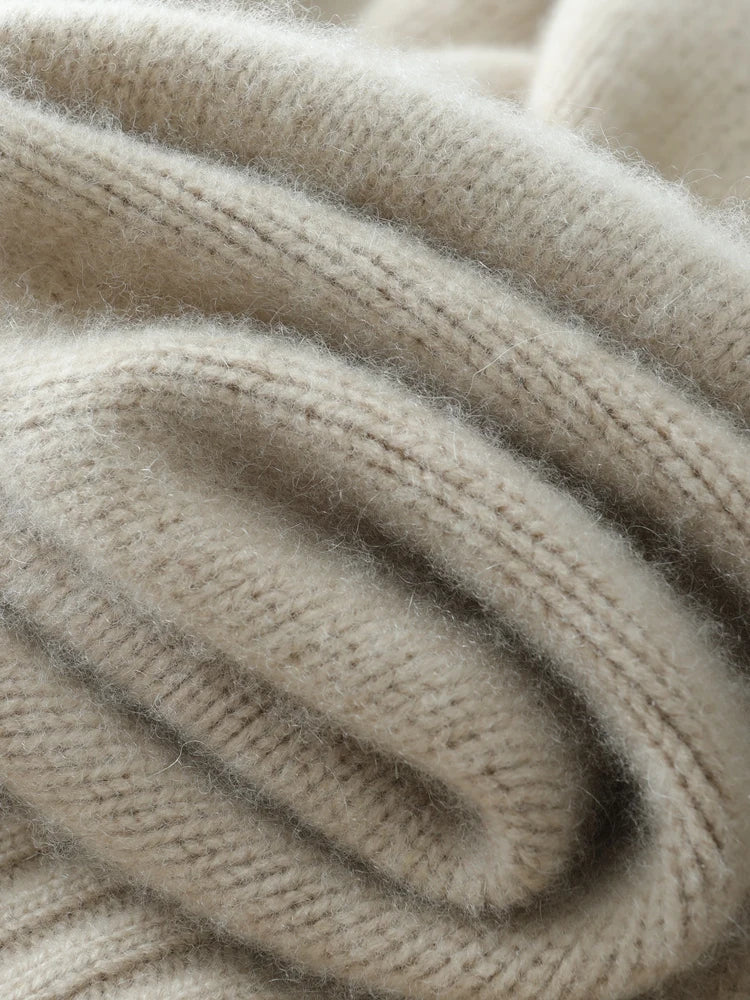 Elegant Winter Pure Cashmere Grandpa Cardigan Cardigans | Chuzko.com