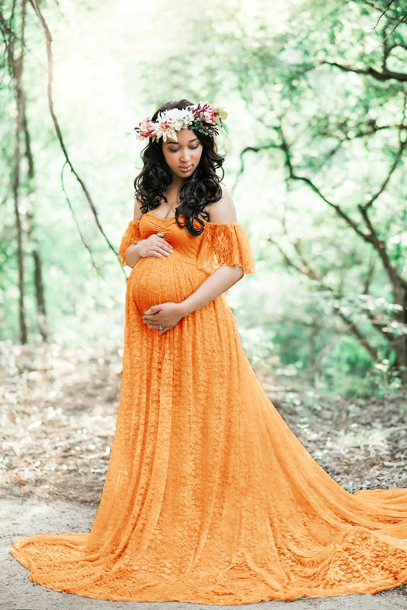 Maternity Dress with Train for Elegant Evenings Maternity Dresses | Chuzko.com