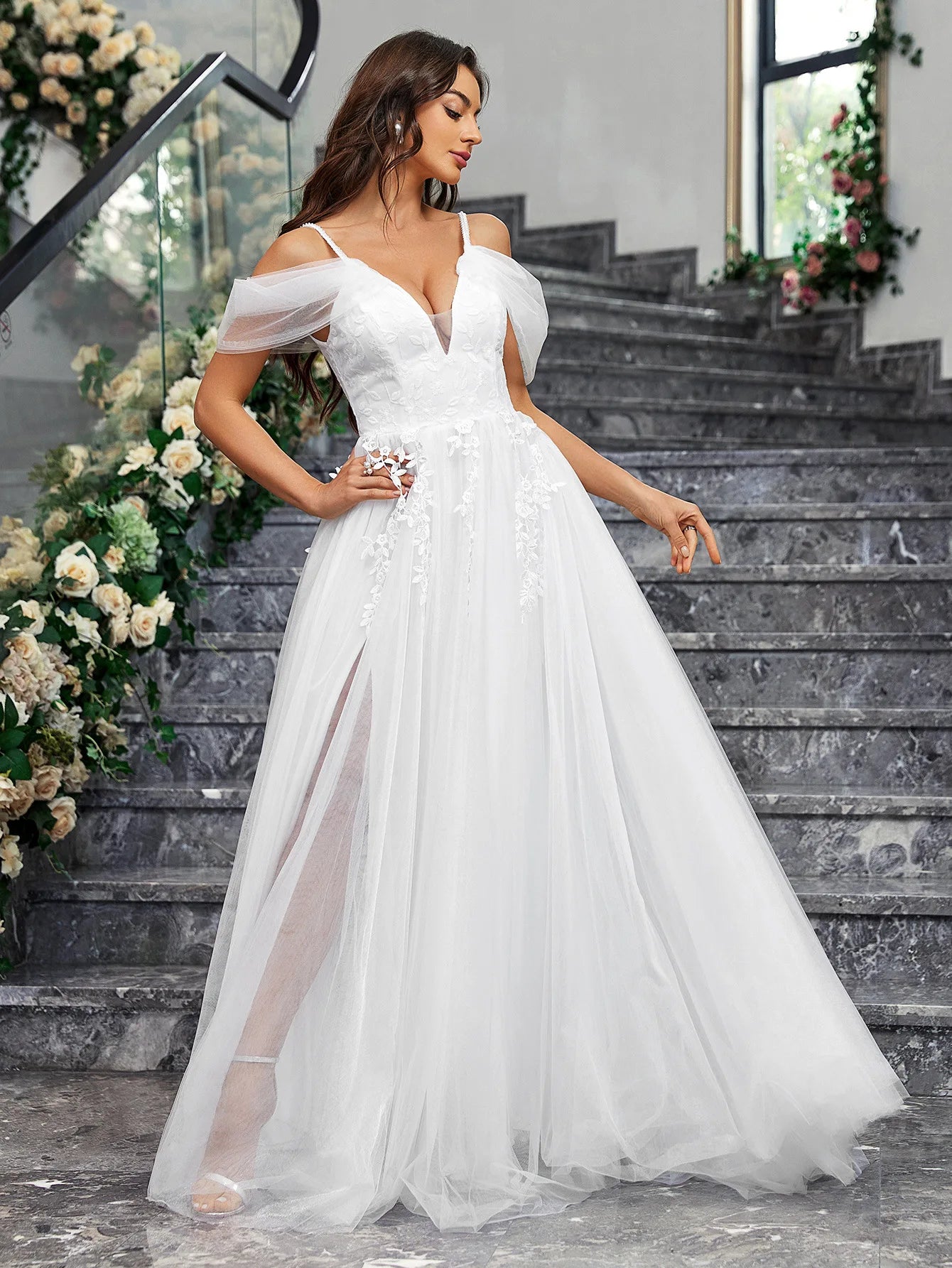 Classic Tulle Ball Gown for Fairy Tale Weddings Bridal Dress | Chuzko.com