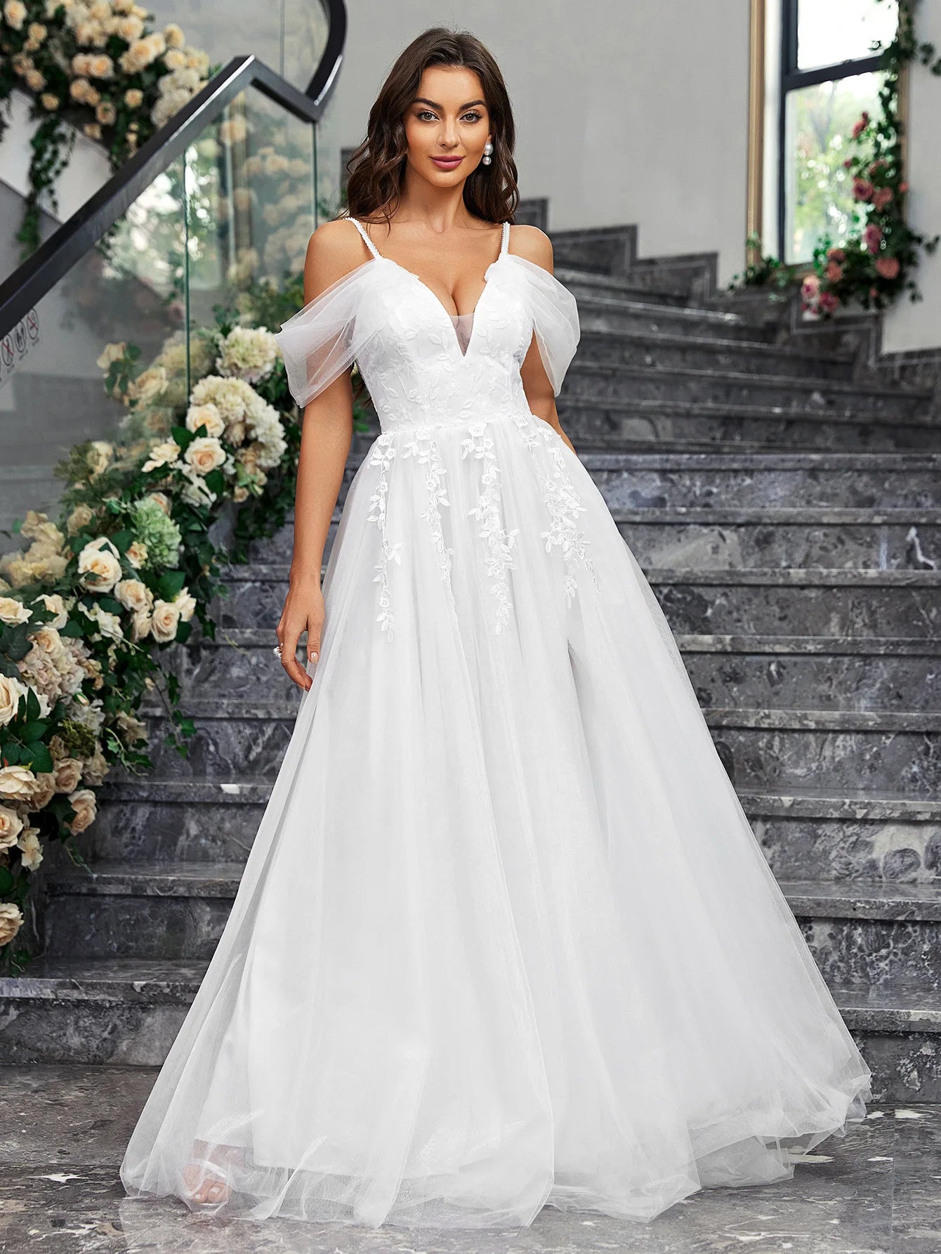 Classic Tulle Ball Gown for Fairy Tale Weddings Bridal Dress | Chuzko.com