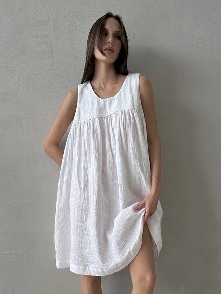 Essential Cotton Dress for Relaxed Home Days	