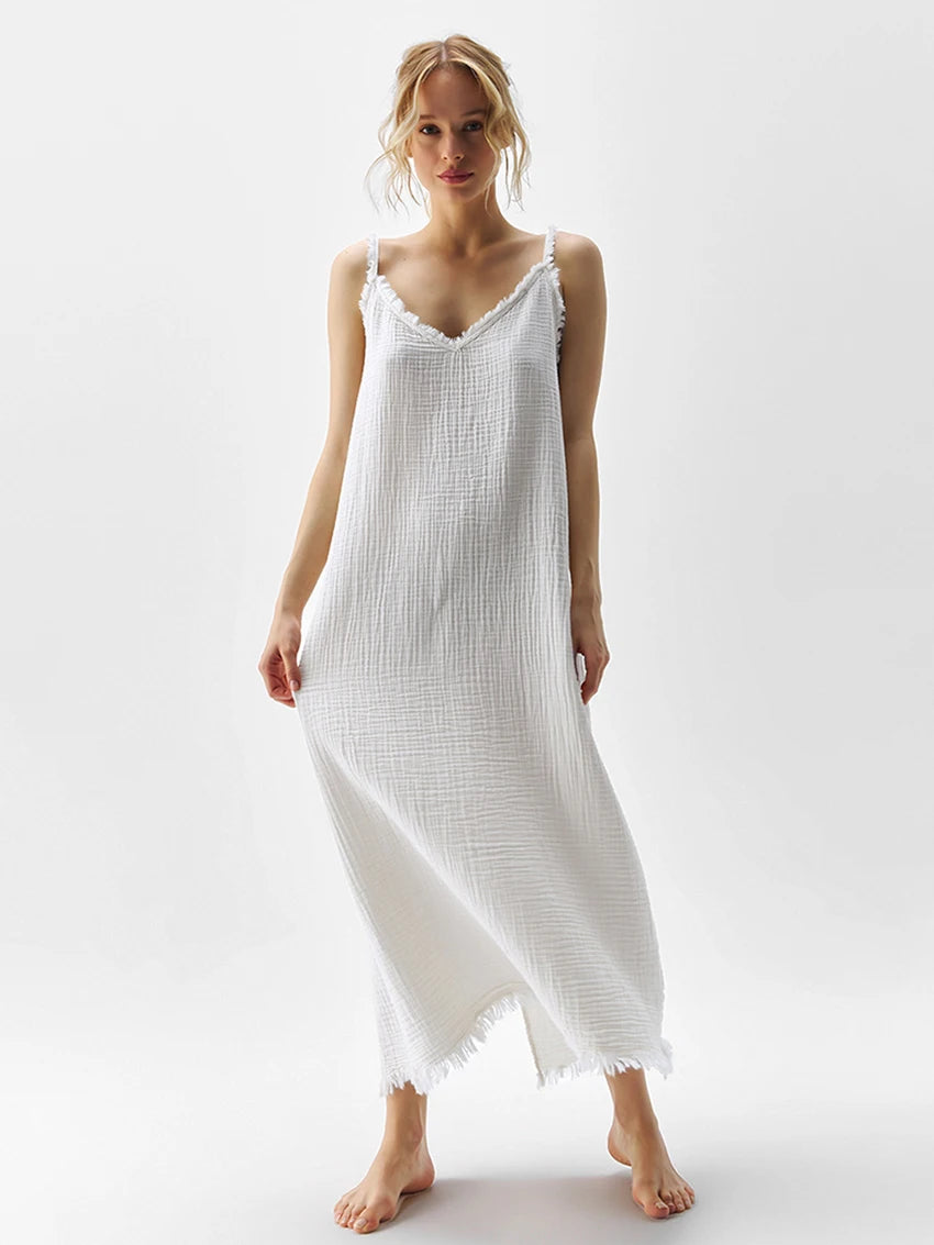 Cotton Cami Lounger Pajamas Dress	