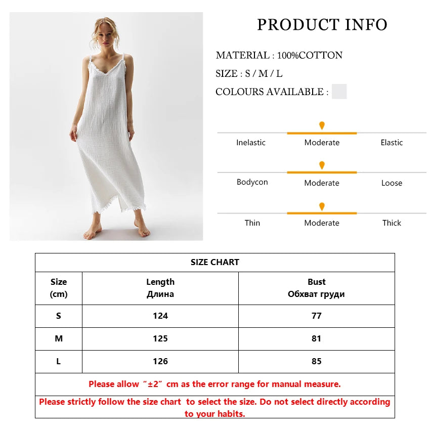 Cotton Cami Lounger Pajamas Dress Loungewear | Chuzko.com