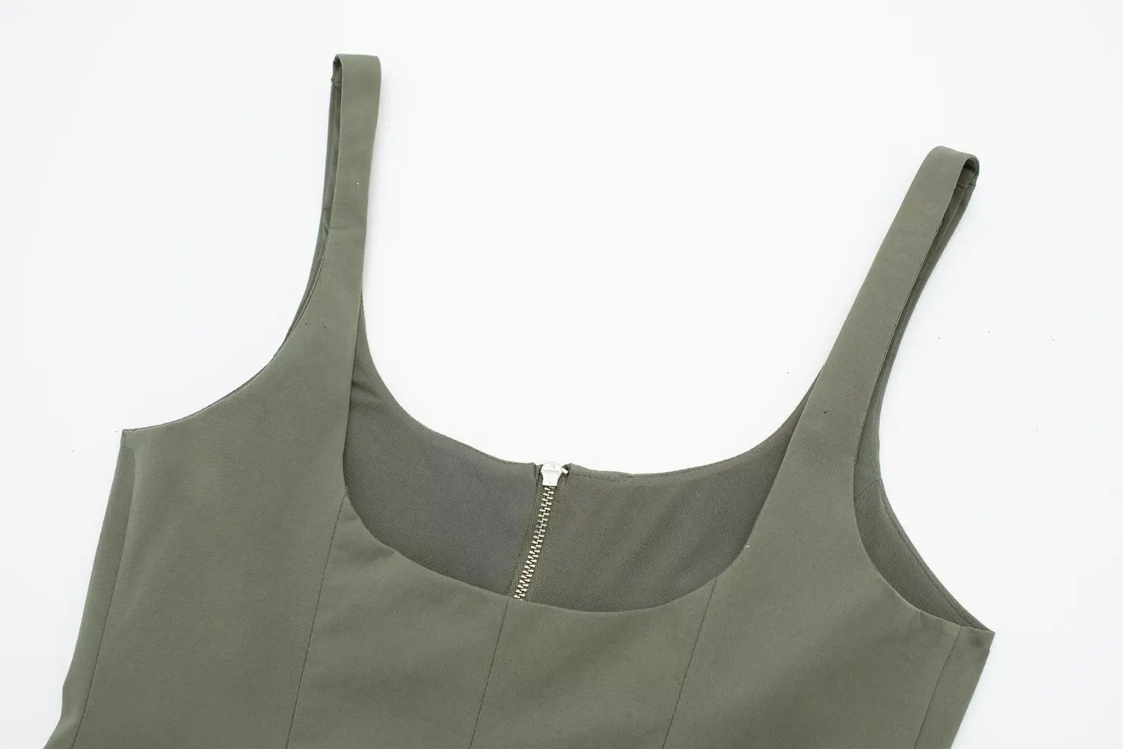 Multi-Pocket Zip-Up Camo Cami Military-Inspired Top Cami Tops | Chuzko.com