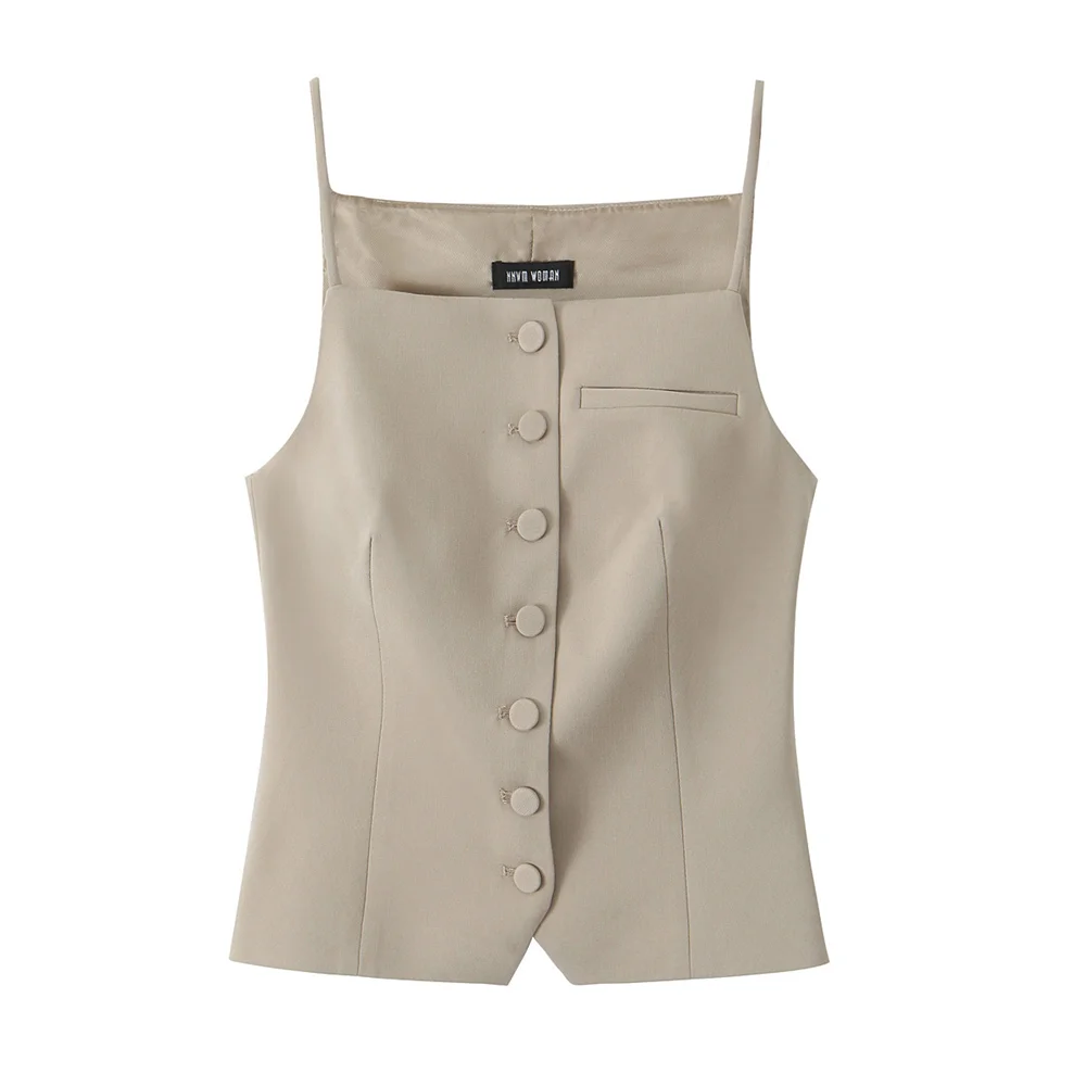 Business Casual Sleeveless Top Structured Blouse Sleeveless | Chuzko.com