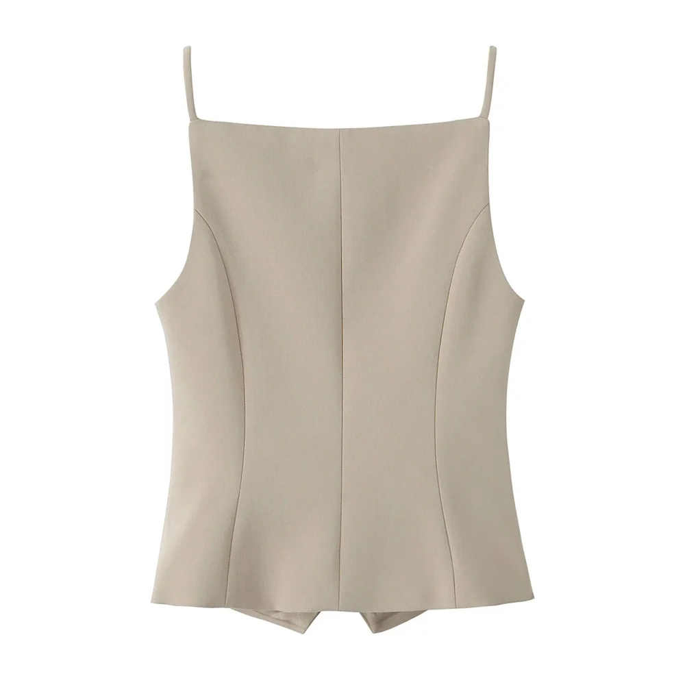 Business Casual Sleeveless Top Structured Blouse Sleeveless | Chuzko.com