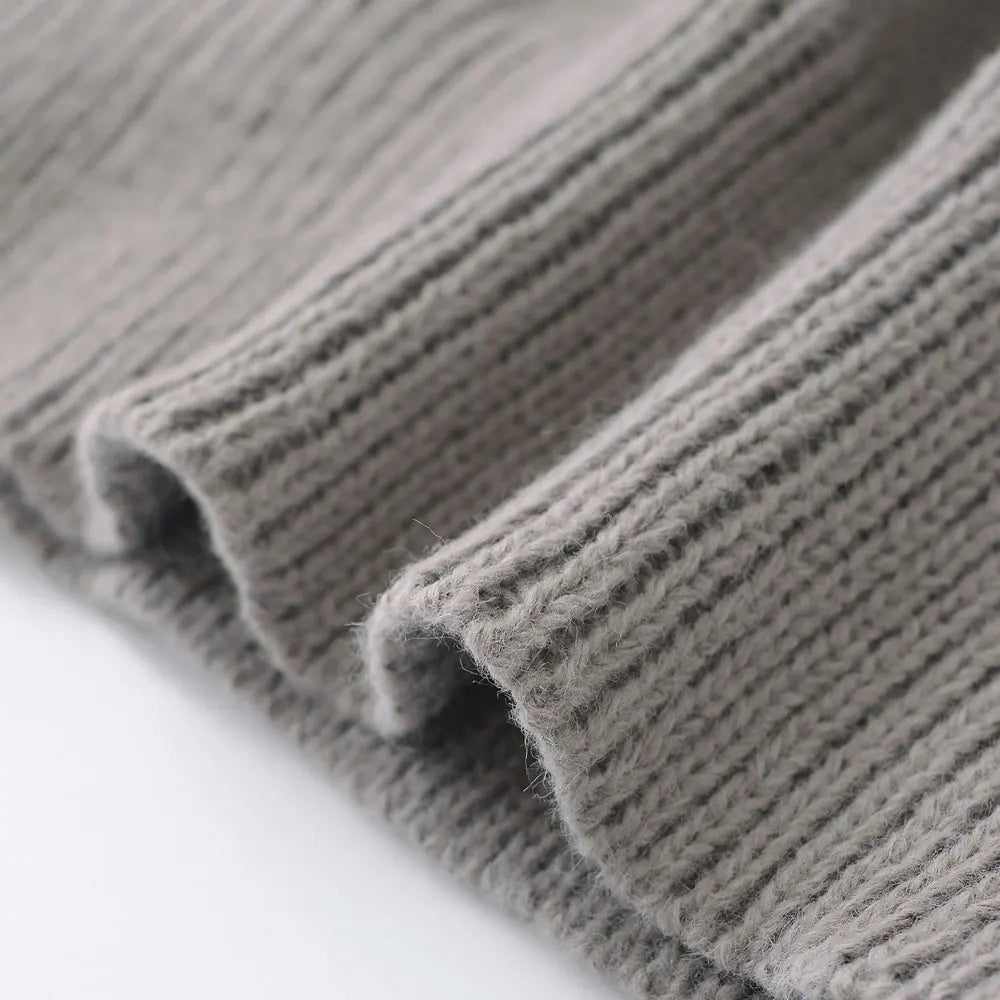 Minimalist High-Neck Sweater Gray Sleeveless Topper Sweaters | Chuzko.com