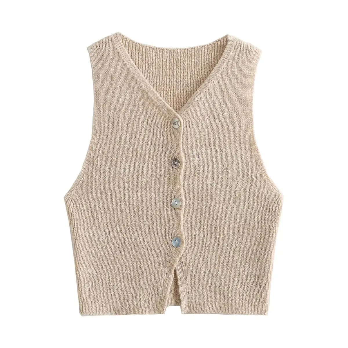 Casual Knit V-Neck Top for Fashion-Forward Women	