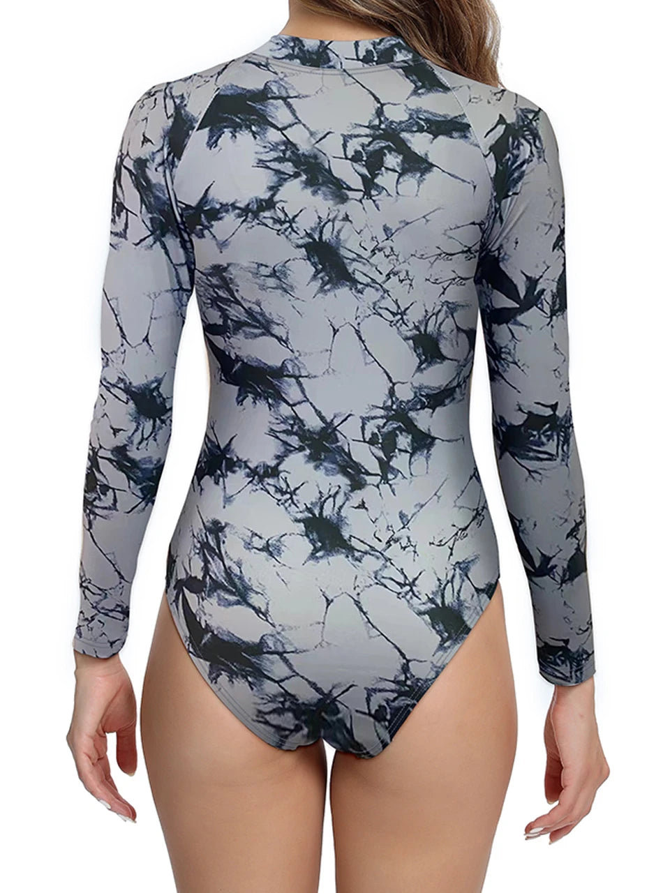 Long Sleeve Swimwear One-Piece Bathing Suit Swimwear | Chuzko.com