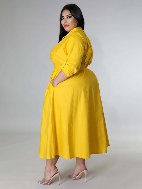 Curvy Cocktail Elegant Long Sleeve Olive Dress Curvy Dresses | Chuzko.com