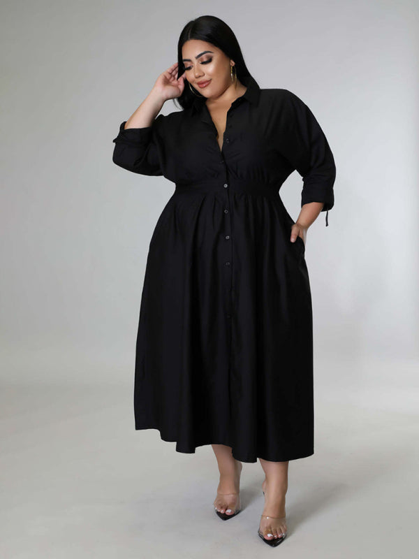 Curvy Cocktail Elegant Long Sleeve Olive Dress Curvy Dresses | Chuzko.com