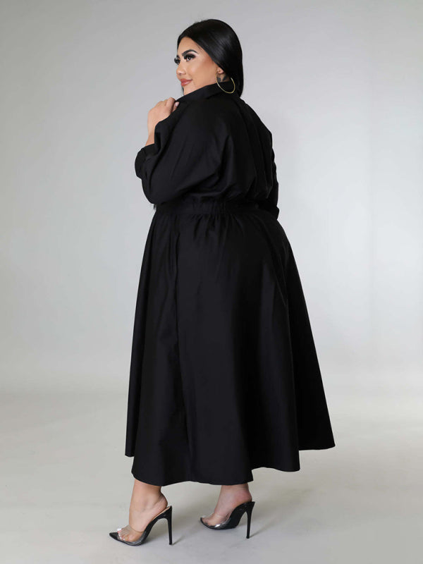 Curvy Cocktail Elegant Long Sleeve Olive Dress Curvy Dresses | Chuzko.com