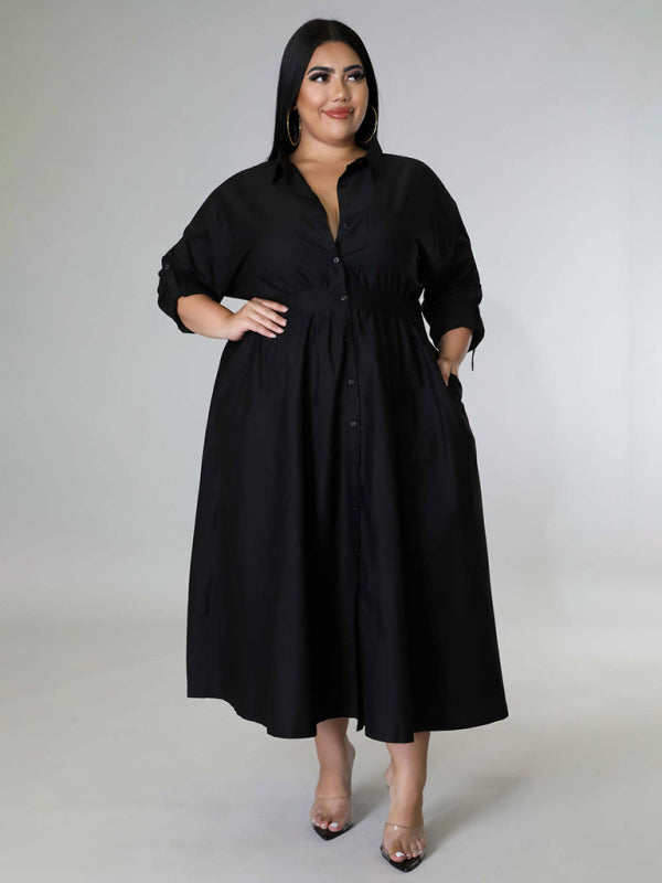 Curvy Cocktail Elegant Long Sleeve Olive Dress Curvy Dresses | Chuzko.com