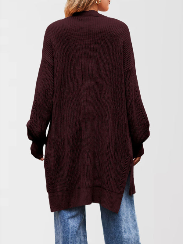 Open Front Cardigan Draped Knit Duster Duster Cardigans | Chuzko.com