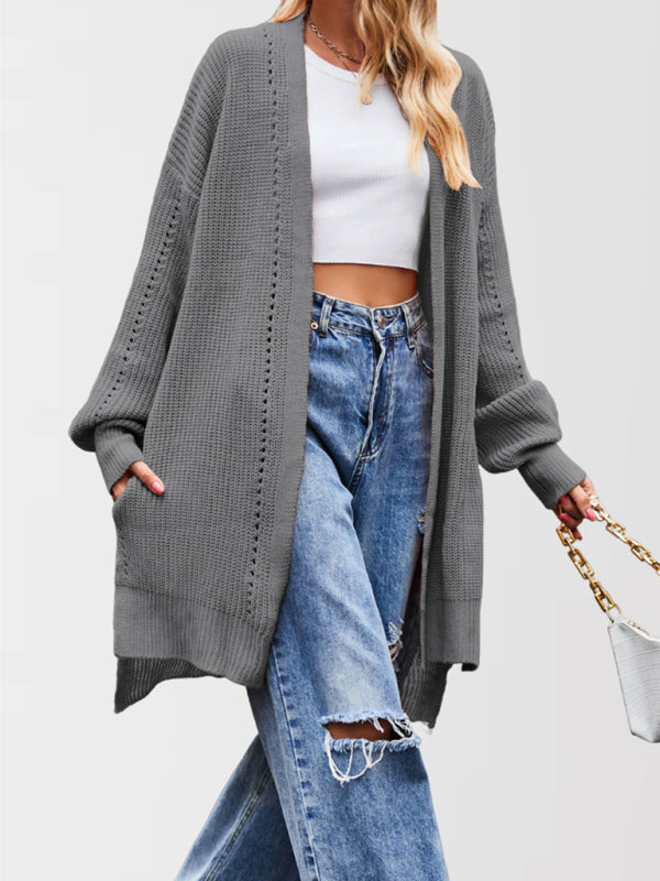 Open Front Cardigan Draped Knit Duster Duster Cardigans | Chuzko.com