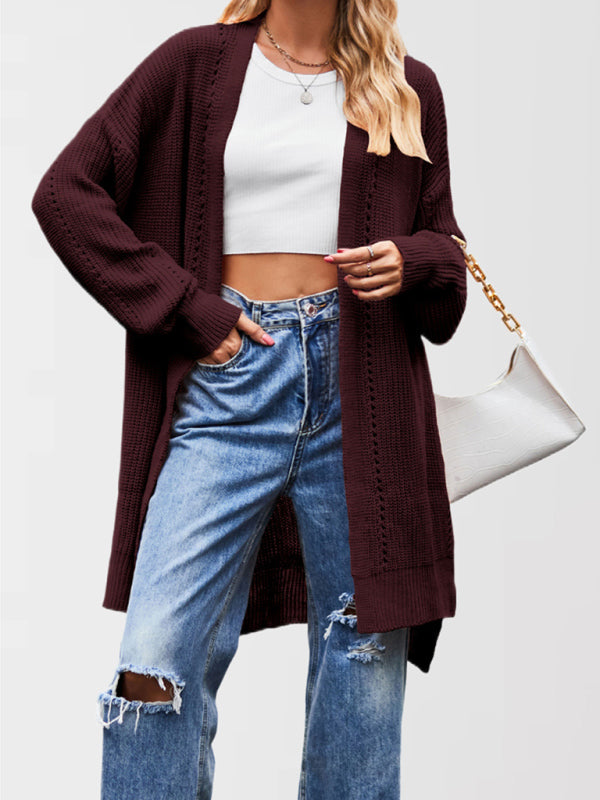 Open Front Cardigan Draped Knit Duster Duster Cardigans | Chuzko.com