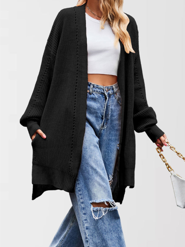 Open Front Cardigan Draped Knit Duster Duster Cardigans | Chuzko.com