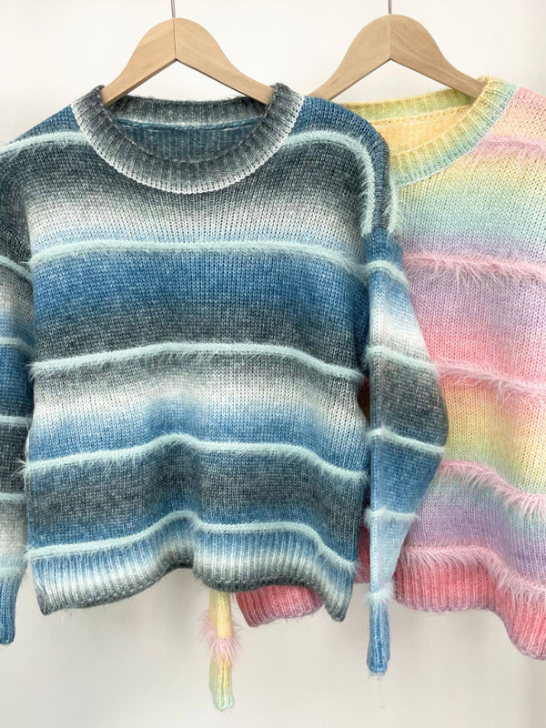 Boho Fringe Sweater Rainbow Jumper Sweaters | Chuzko.com