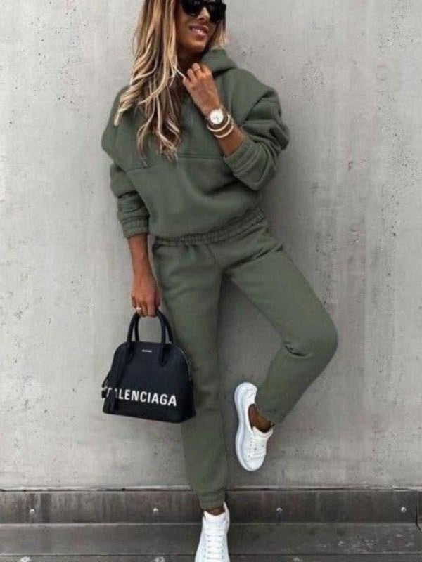 Hoodie & Sweatpants Set 2 Piece Pencil Pants and Sweatshirt | Chuzko.com