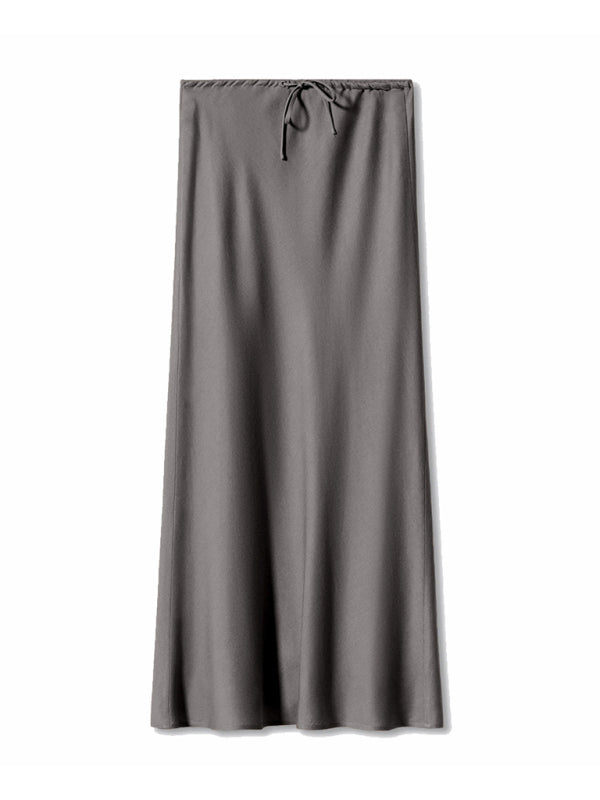 Elegant Midi Skirt in Satin Satin Skirts | Chuzko.com