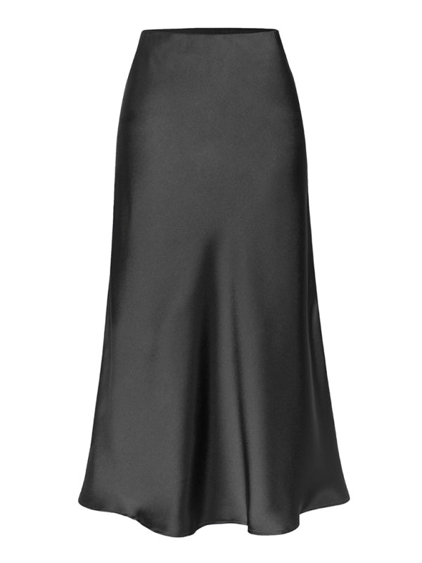 Classy Satin Midi Skirt Satin Skirts | Chuzko.com