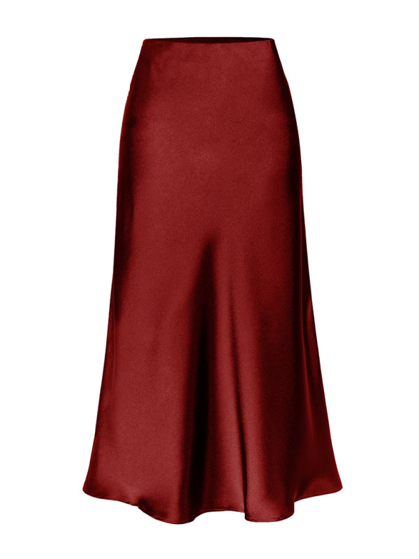 Classy Satin Midi Skirt Satin Skirts | Chuzko.com