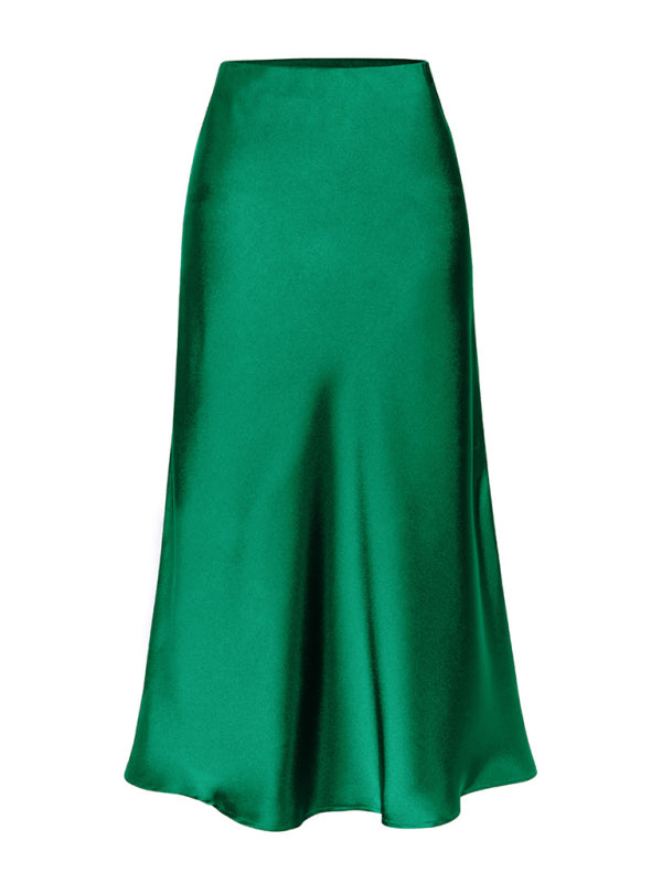 Classy Satin Midi Skirt Satin Skirts | Chuzko.com