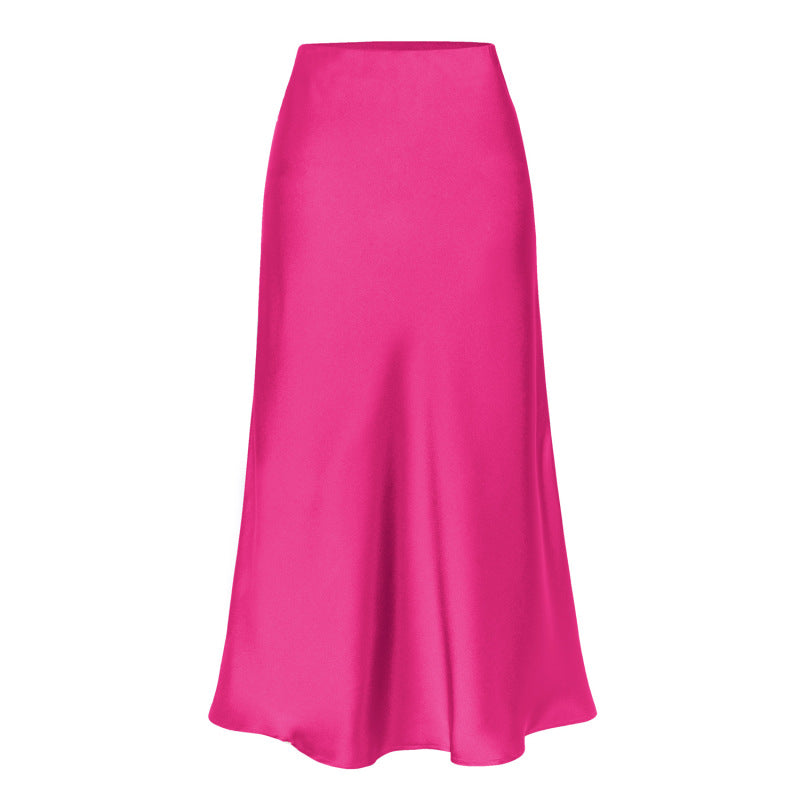 Classy Satin Midi Skirt Satin Skirts | Chuzko.com