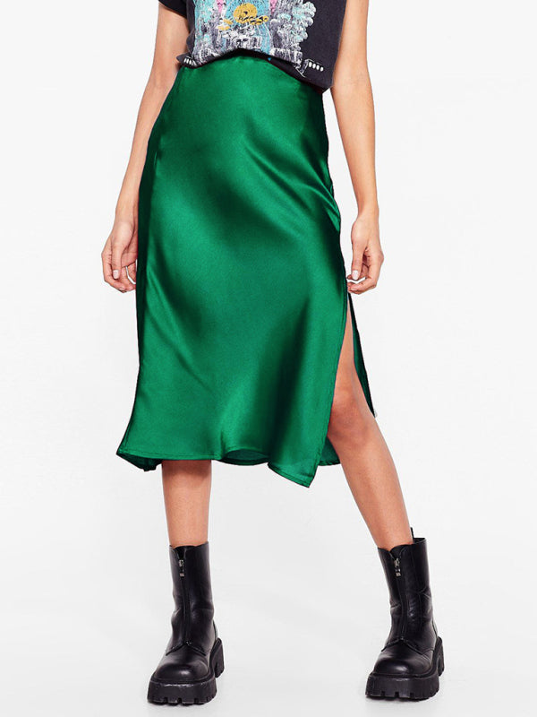 Classy Satin Midi Skirt Satin Skirts | Chuzko.com