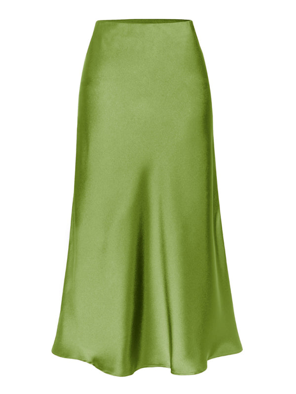 Classy Satin Midi Skirt Satin Skirts | Chuzko.com