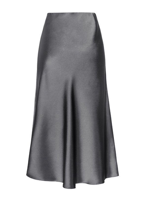 Classy Satin Midi Skirt Satin Skirts | Chuzko.com