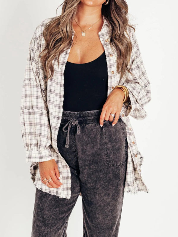 Trendy Oversized Plaid Shirt for Effortless Style	