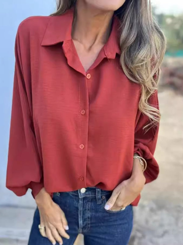 Button-Cuff Long Sleeve Shirt Shirts | Chuzko.com