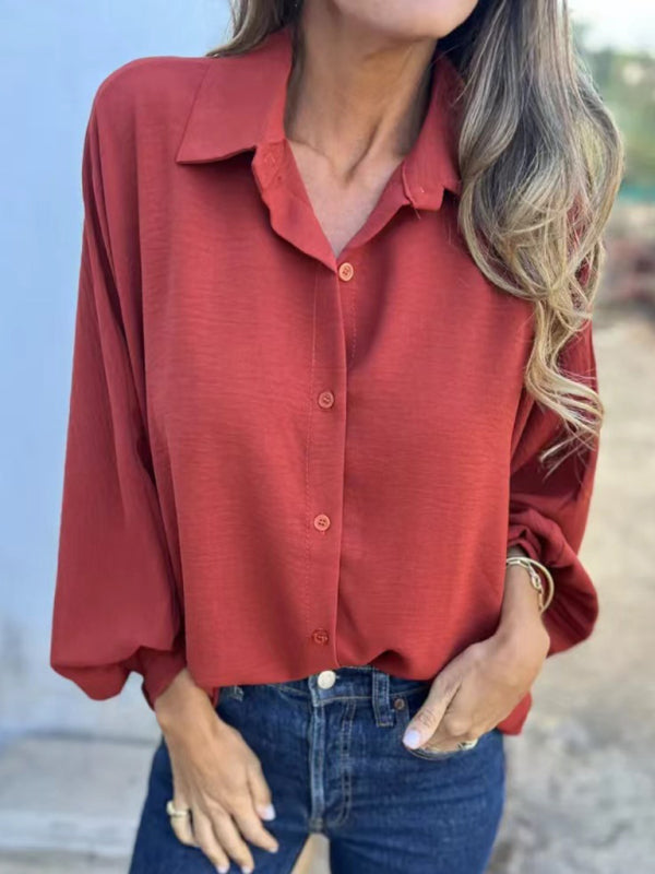 Button-Cuff Long Sleeve Shirt Shirts | Chuzko.com