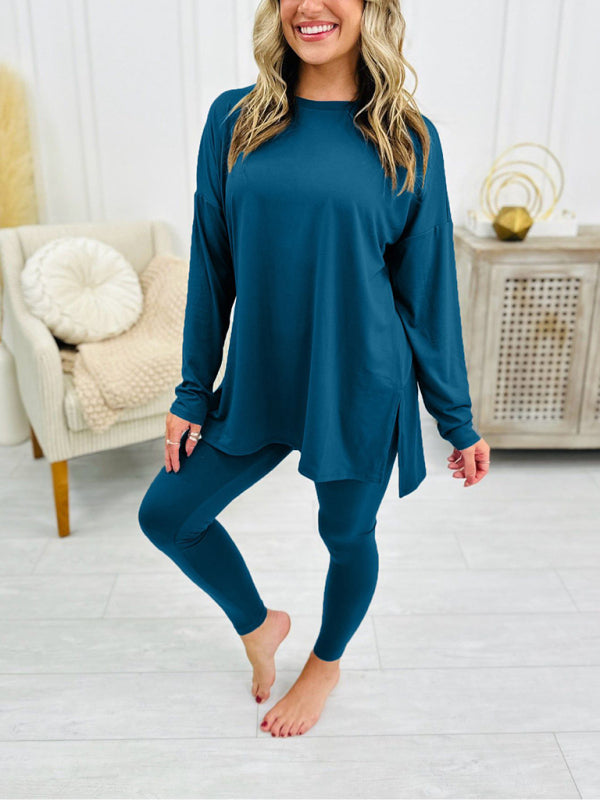 Asymmetrical Pullover & Leggings Set for Chic Style	