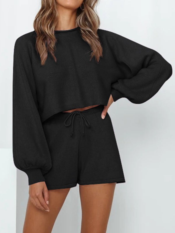 Loungewear Set Casual Shorts & Pullover Set Matching Sets | Chuzko.com