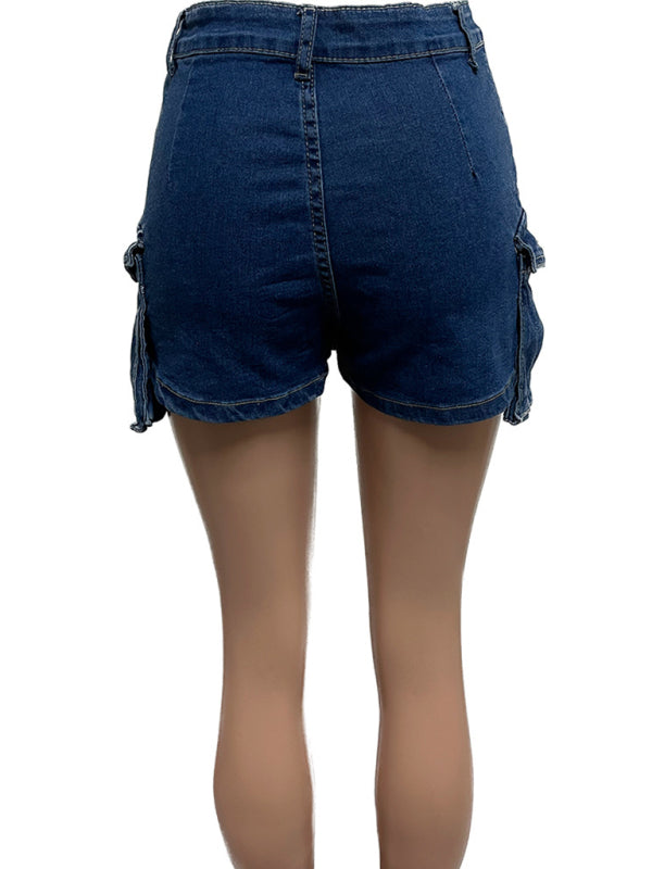 Frayed Denim Skort Fringe Mini Skirt with Shorts Skorts | Chuzko.com