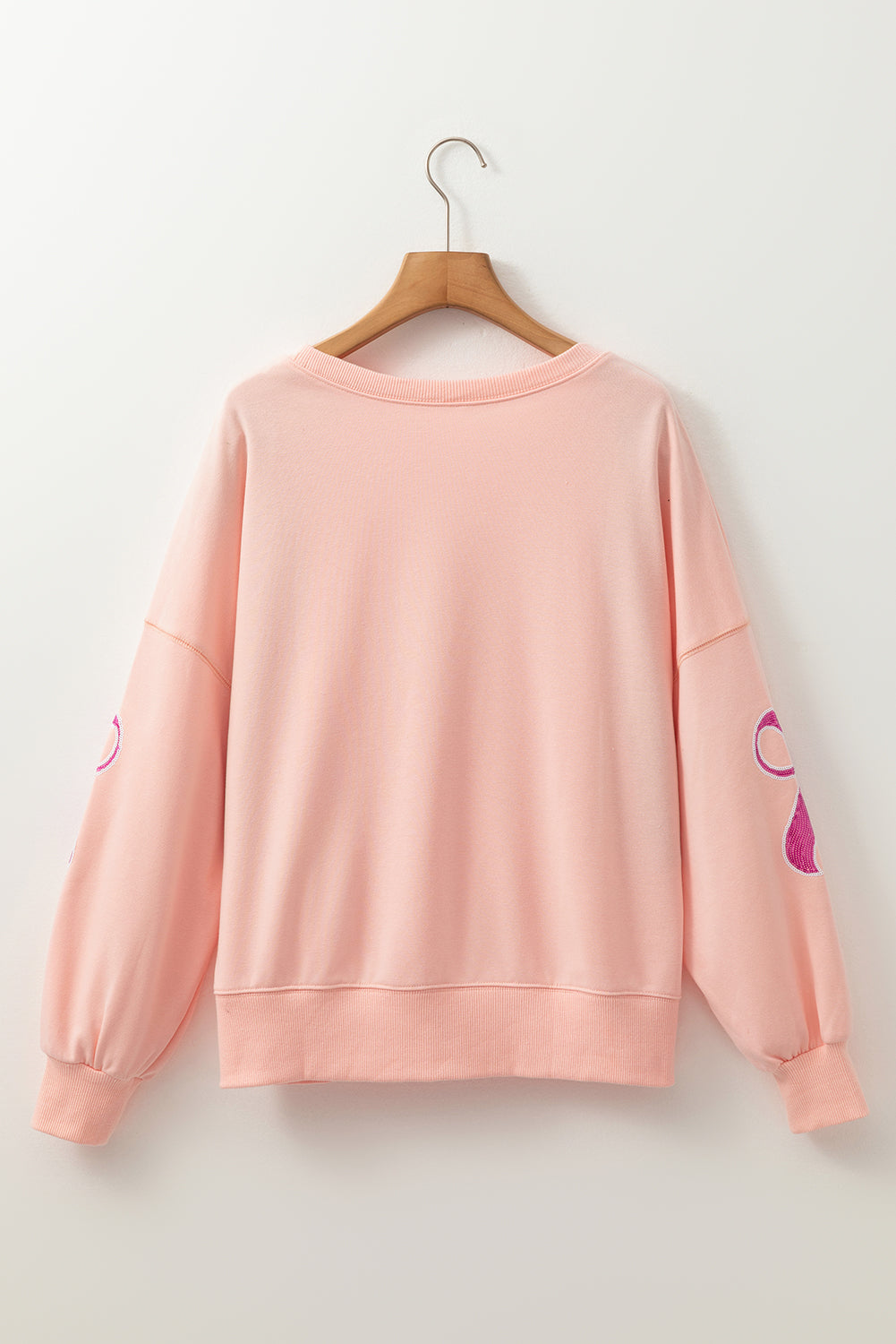 Oversized Sweatshirt with Sequined Bows Sweatshirts & Hoodies | Chuzko.com